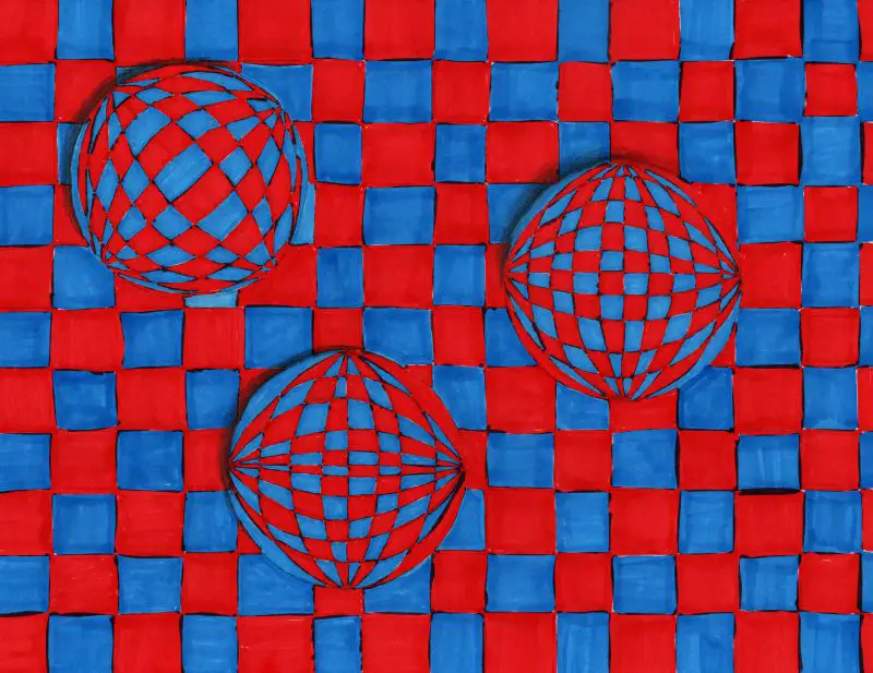 Op Art Spheres Drawing Project