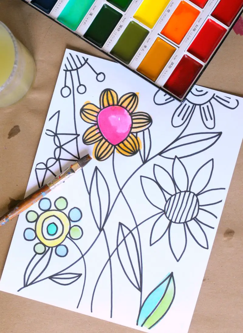 You can watercolor these coloring pages!