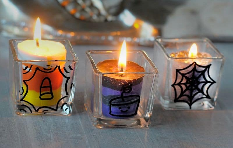 Easy Crafts For Kids - Halloween Candles from Kiwi Crate kit