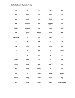 Magnetic Poetry Printables to Delight and Amaze You – Craftwhack