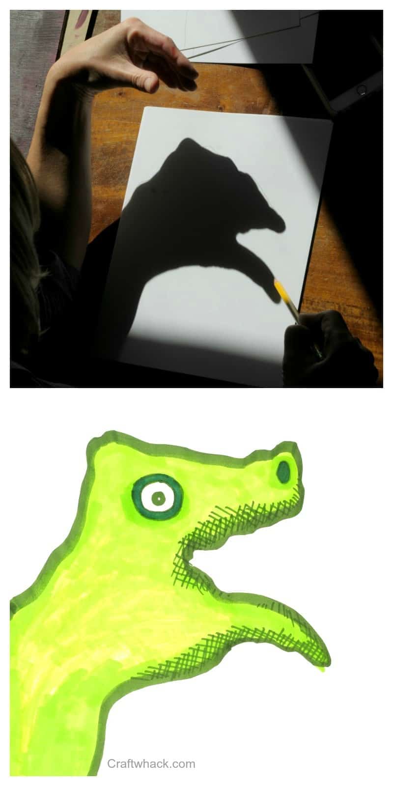 Hey! MAke some hand shadow monster drawings. It's Halloween o'clock!