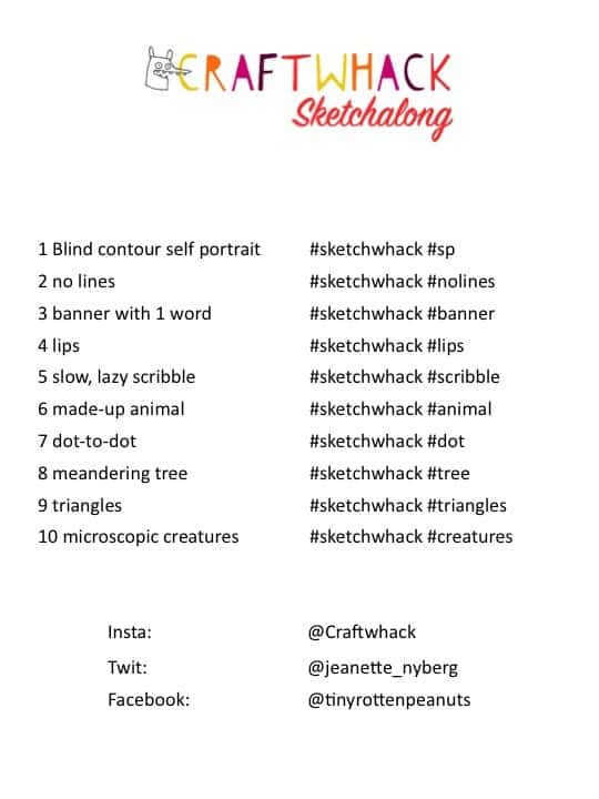 Sketchwhack Sketchalong Starts Today! • Craftwhack