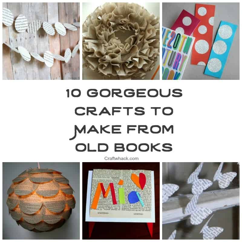 10 excessively creative projects to make from or with old books. Time to raid the thrift stores.