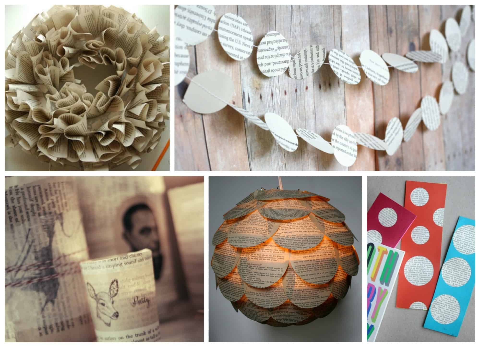 10 excessively creative projects to make from or with old books. Time to raid the thrift stores.