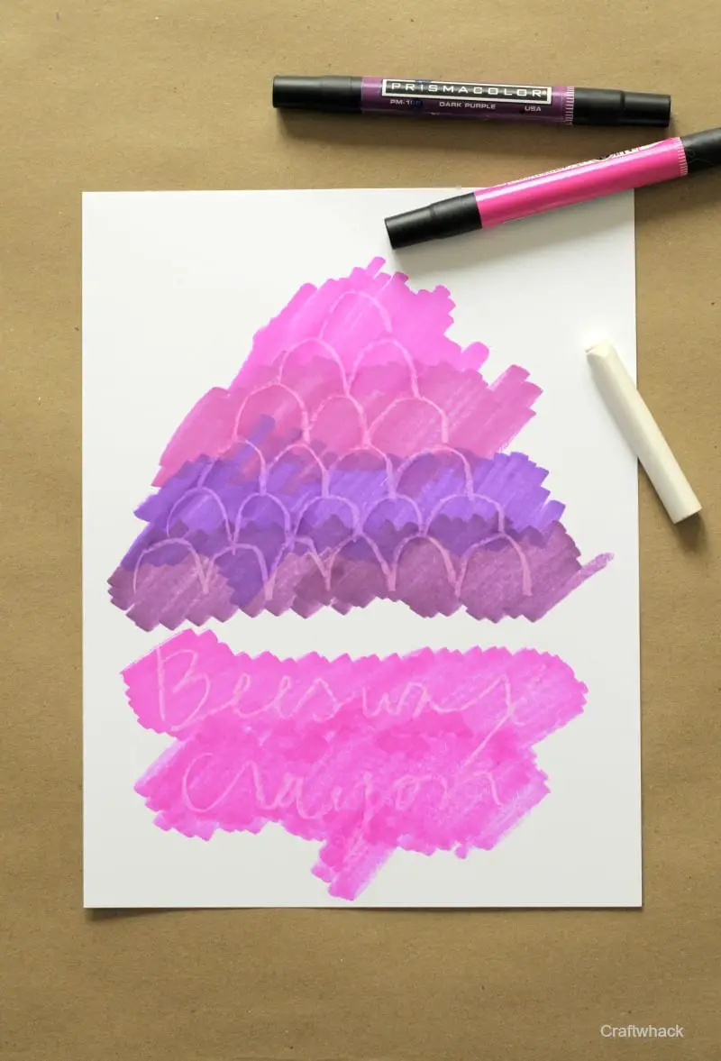 Wax resist with markers- easy art project