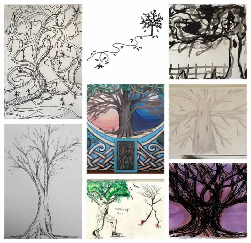 Meandering trees! Part of 10 drawing prompts