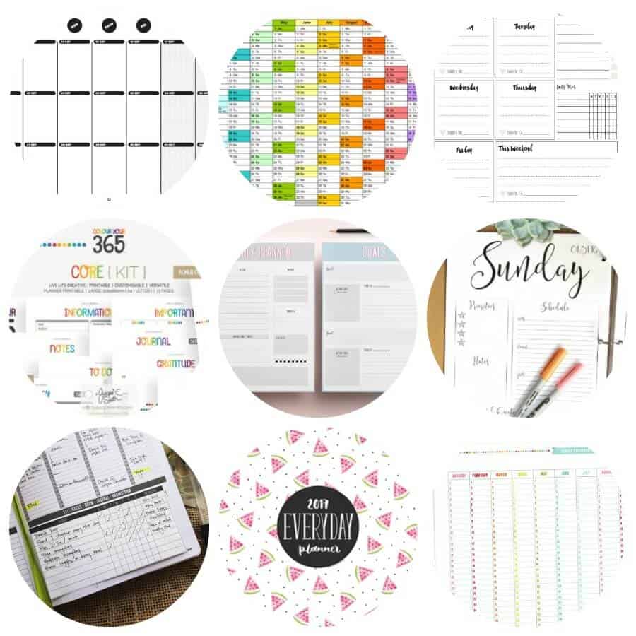 printable calendar and planners