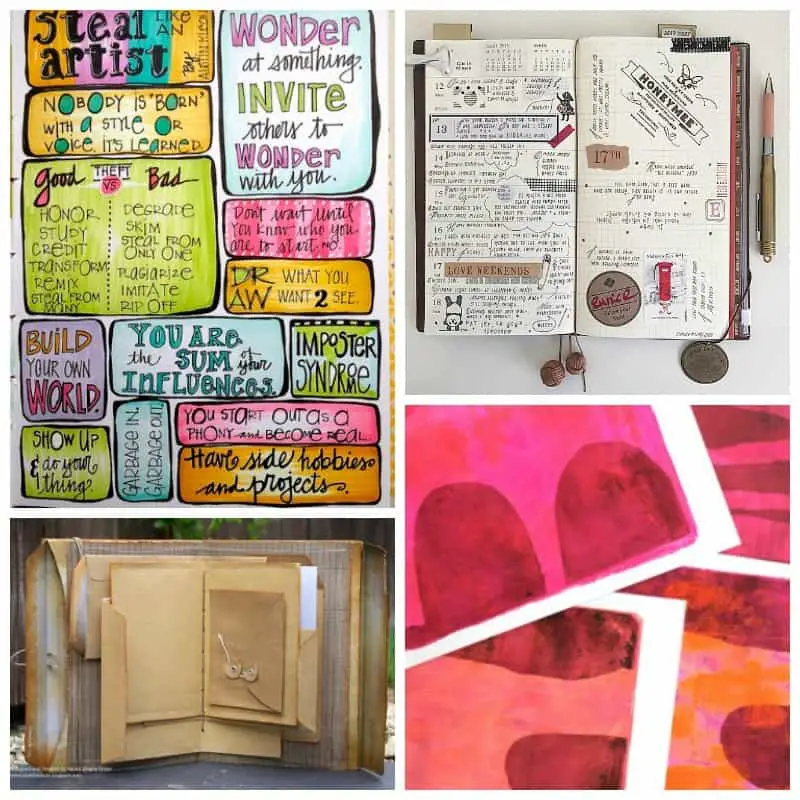 ARt journaling and sketchbook and paper planner ideas