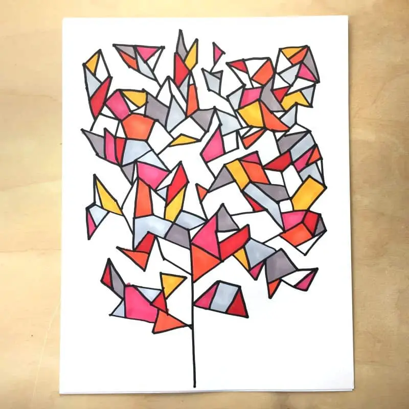 easy abstract tree drawings