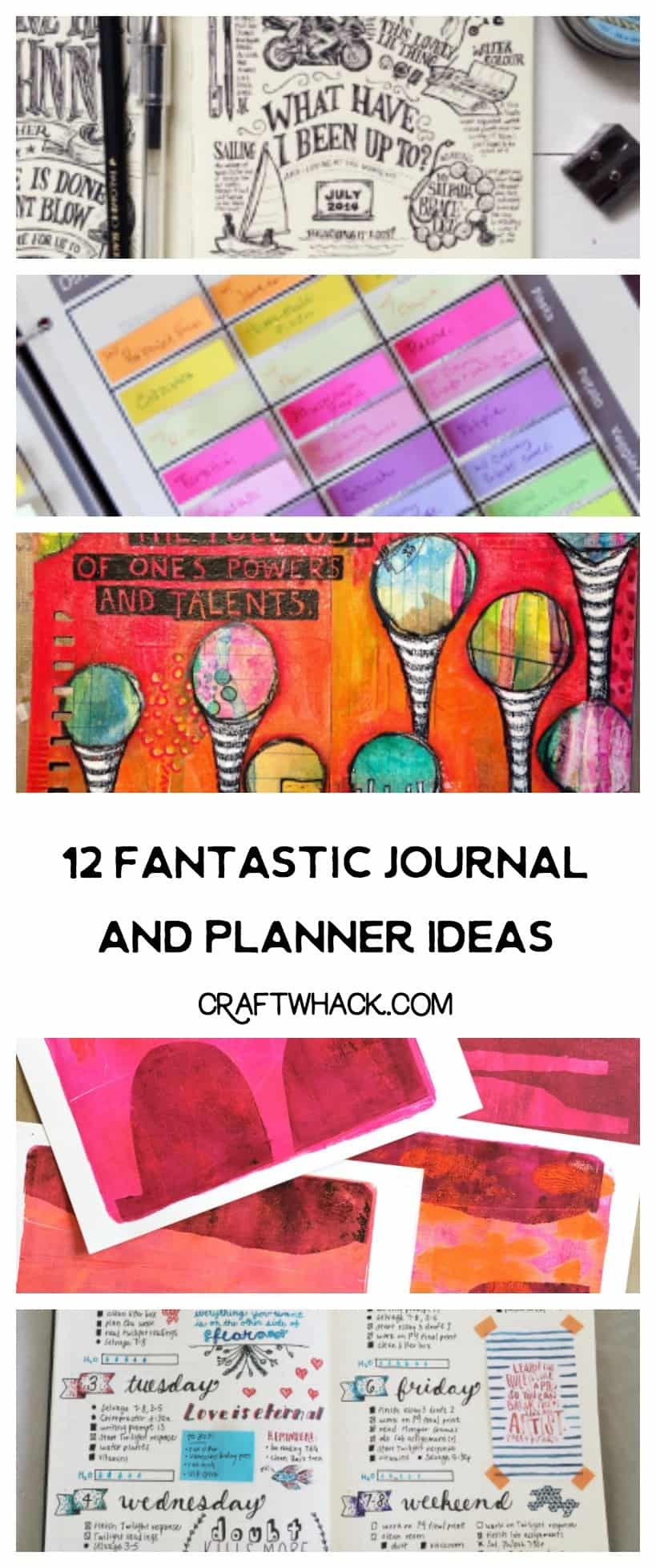 12 journal and planner ideas