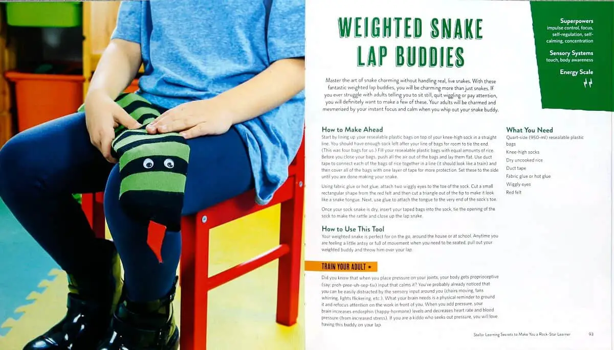 Lap Snake project from the Superkids Activity Book by Dayna Abraham