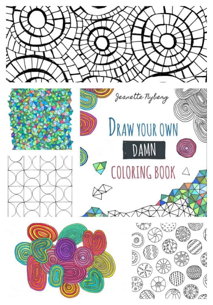 Go a step further than adult coloring books with Draw Your Own Coloring Book by Jeanette Nyberg of Craftwhack