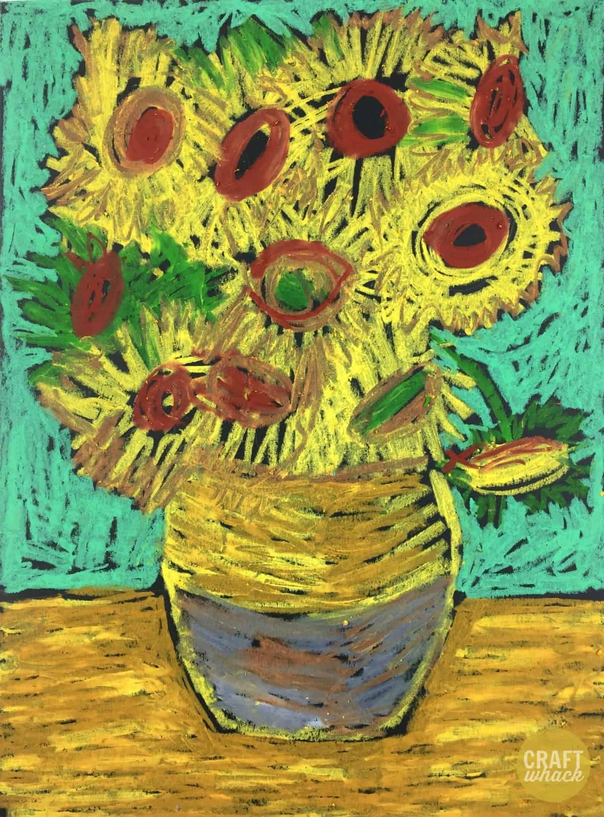 Van Gogh oil pastel art 