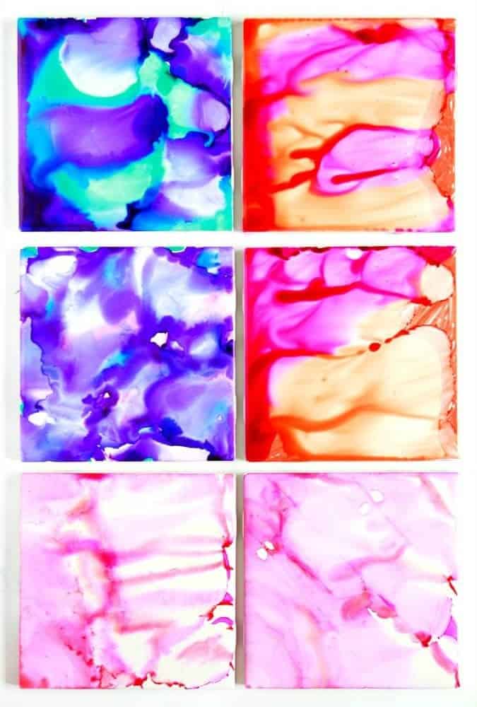 sharpie tie dye tiles