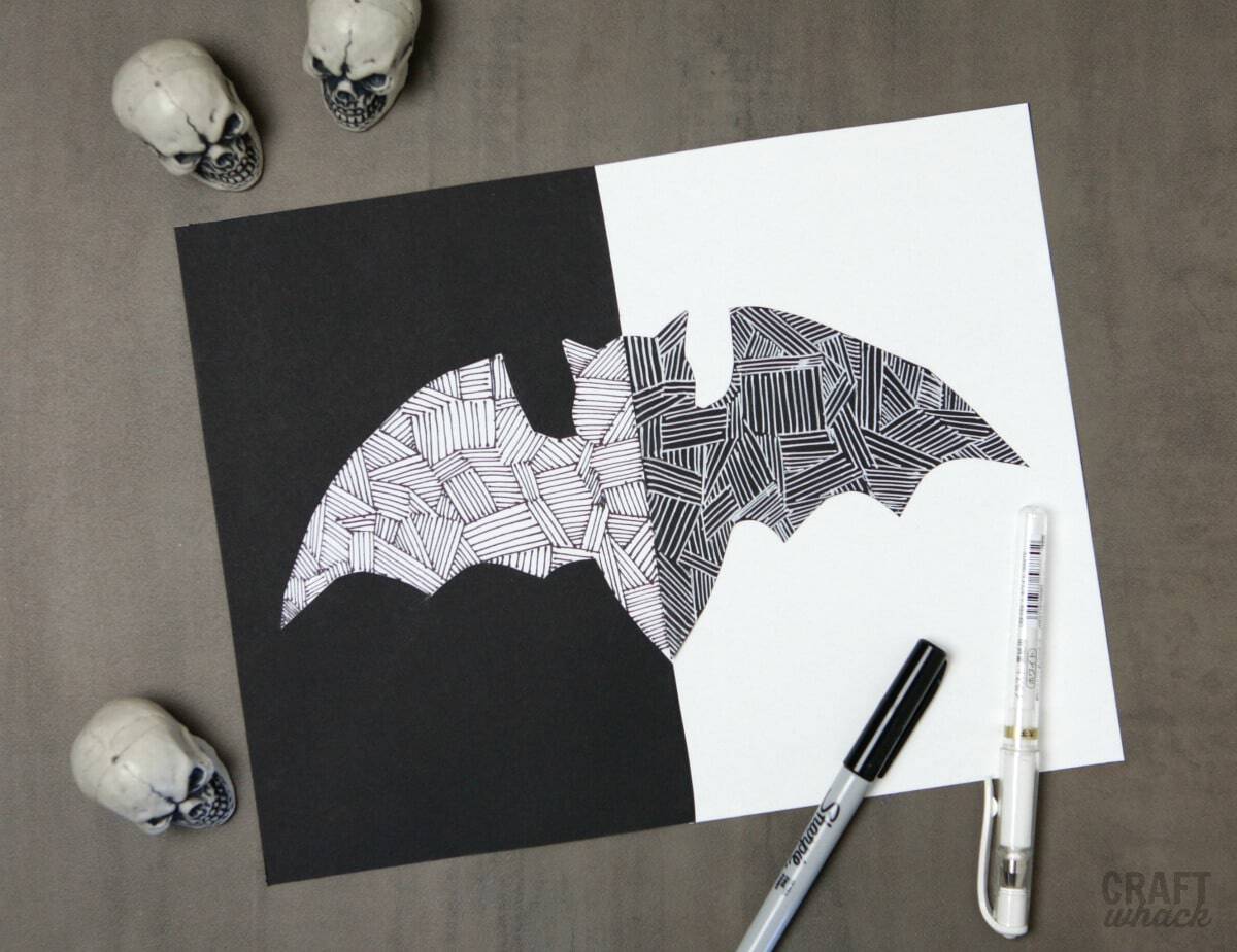 Bat paper art project