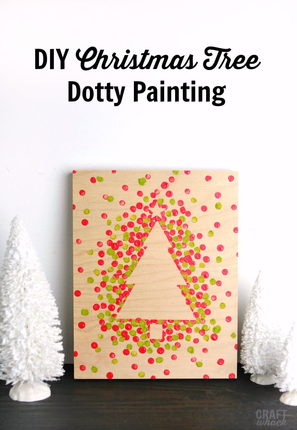 Christmas DIY dotty paintings 