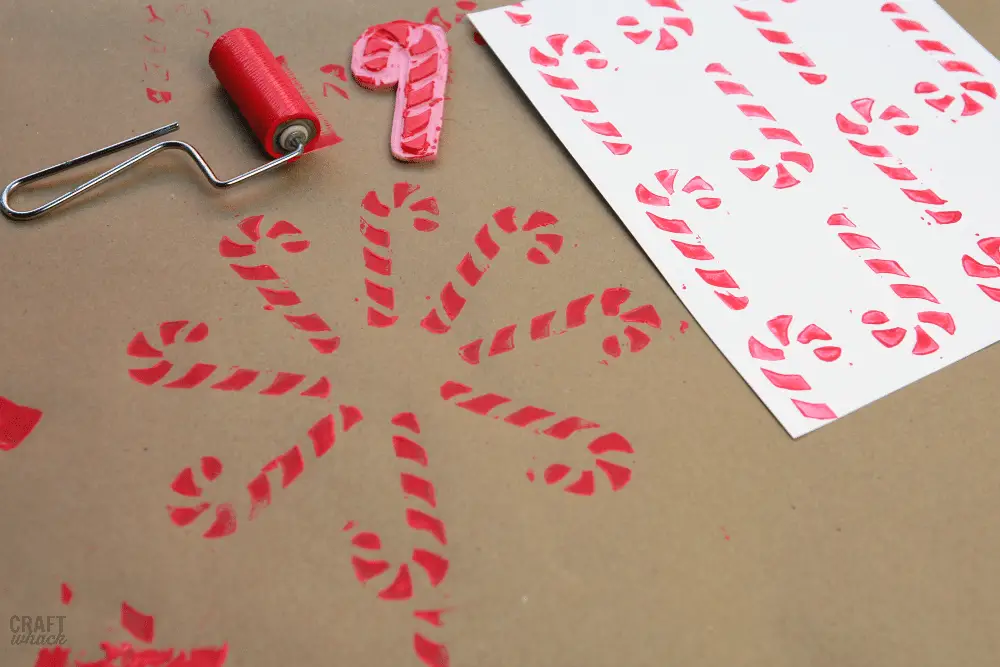 candy cane block prints