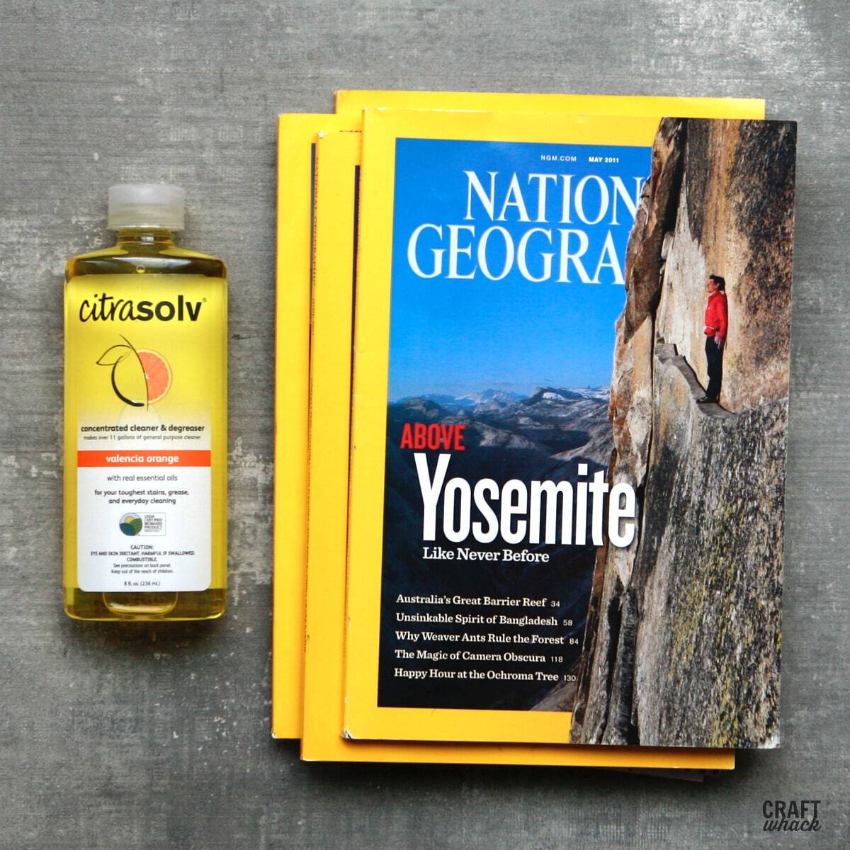 citrasolv and National Geographic magazines