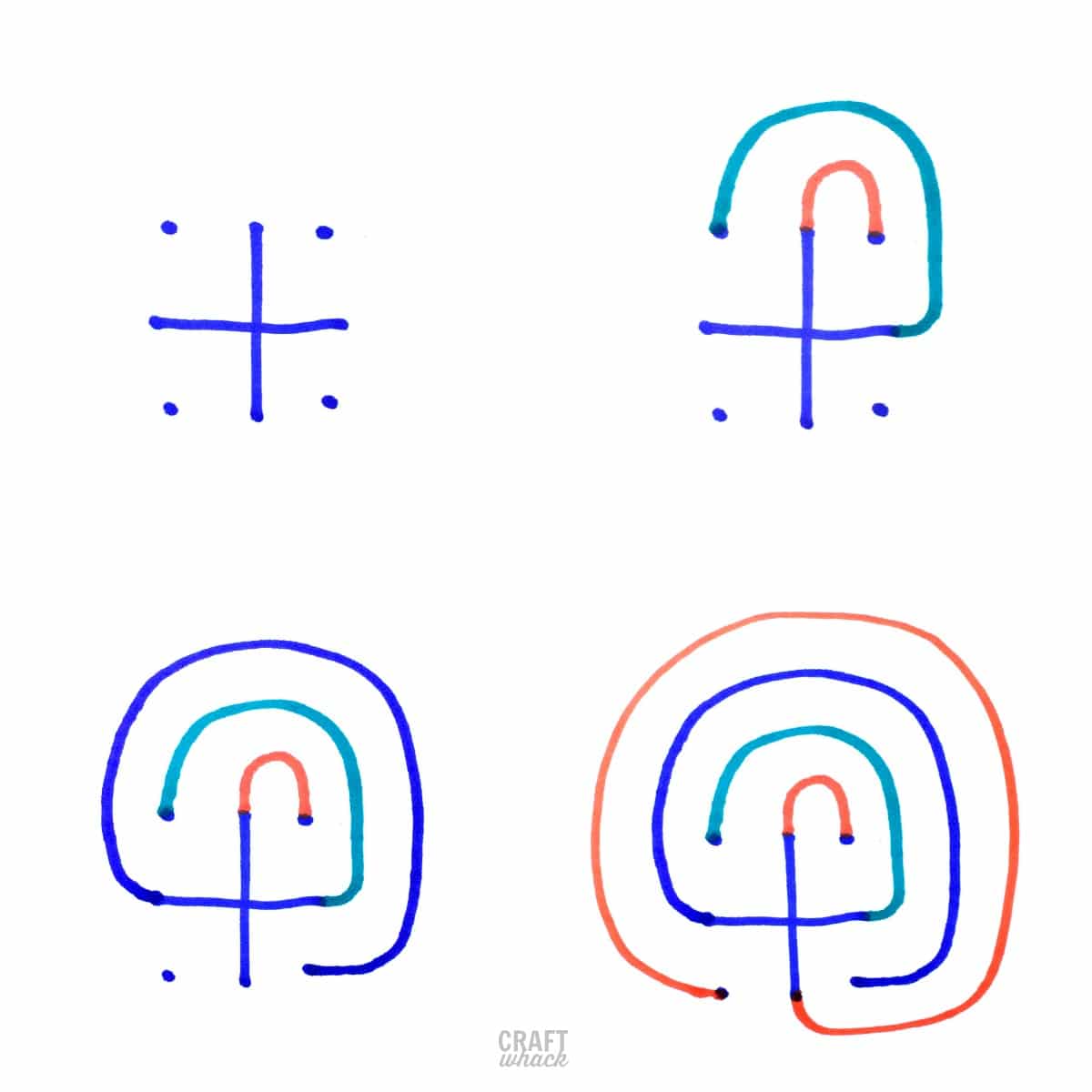 drawn 3 circuit labyrinth