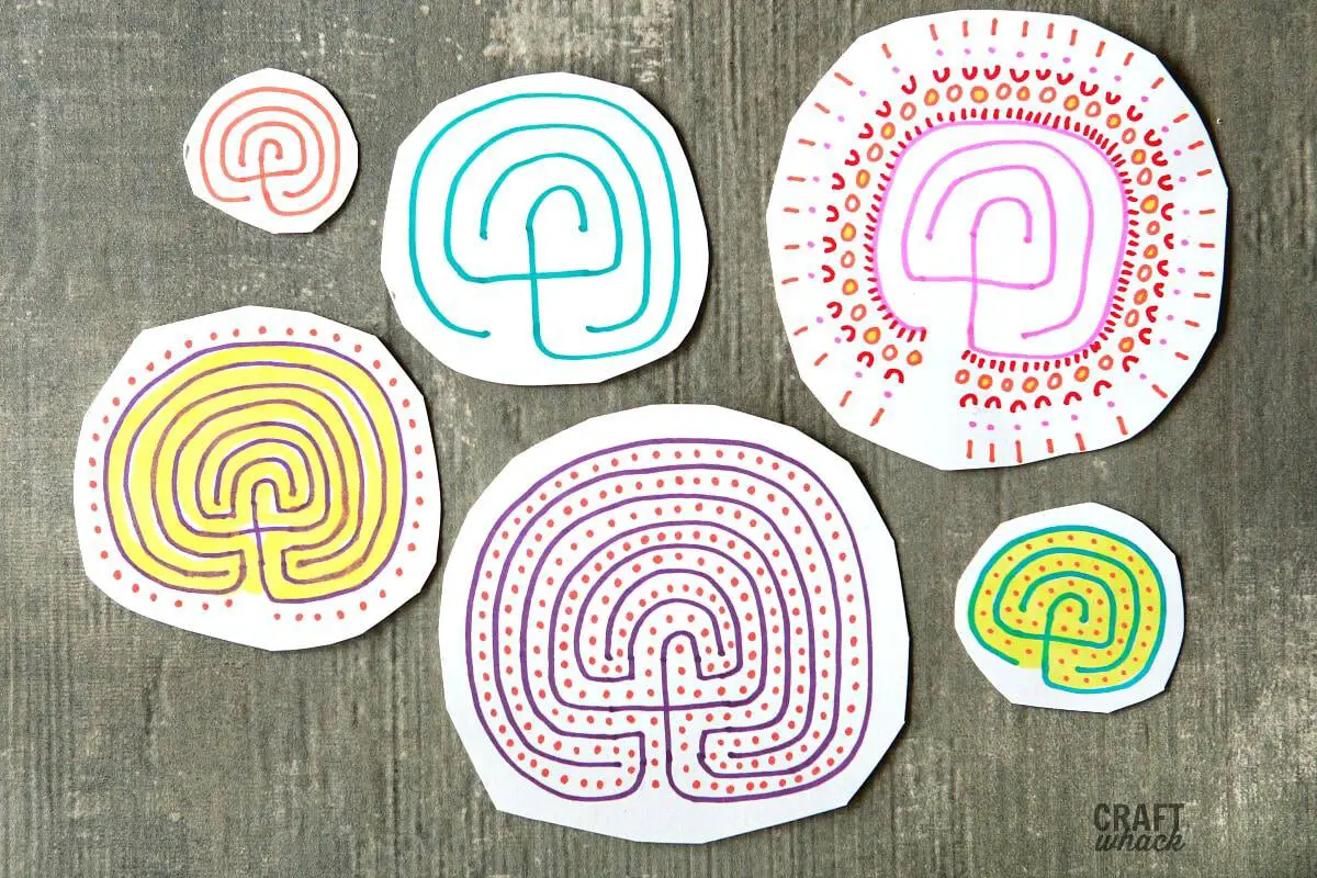 doodled drawn labyrinths