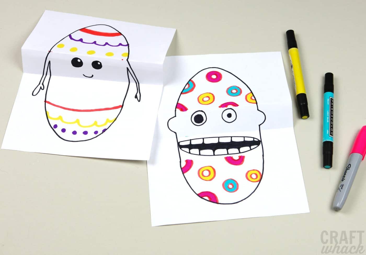 Funny Easter egg drawings