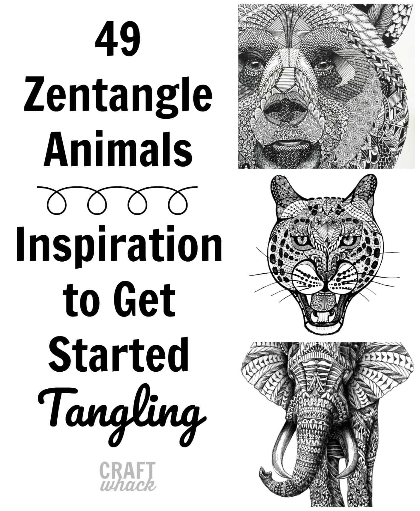 zentangle animal ideas