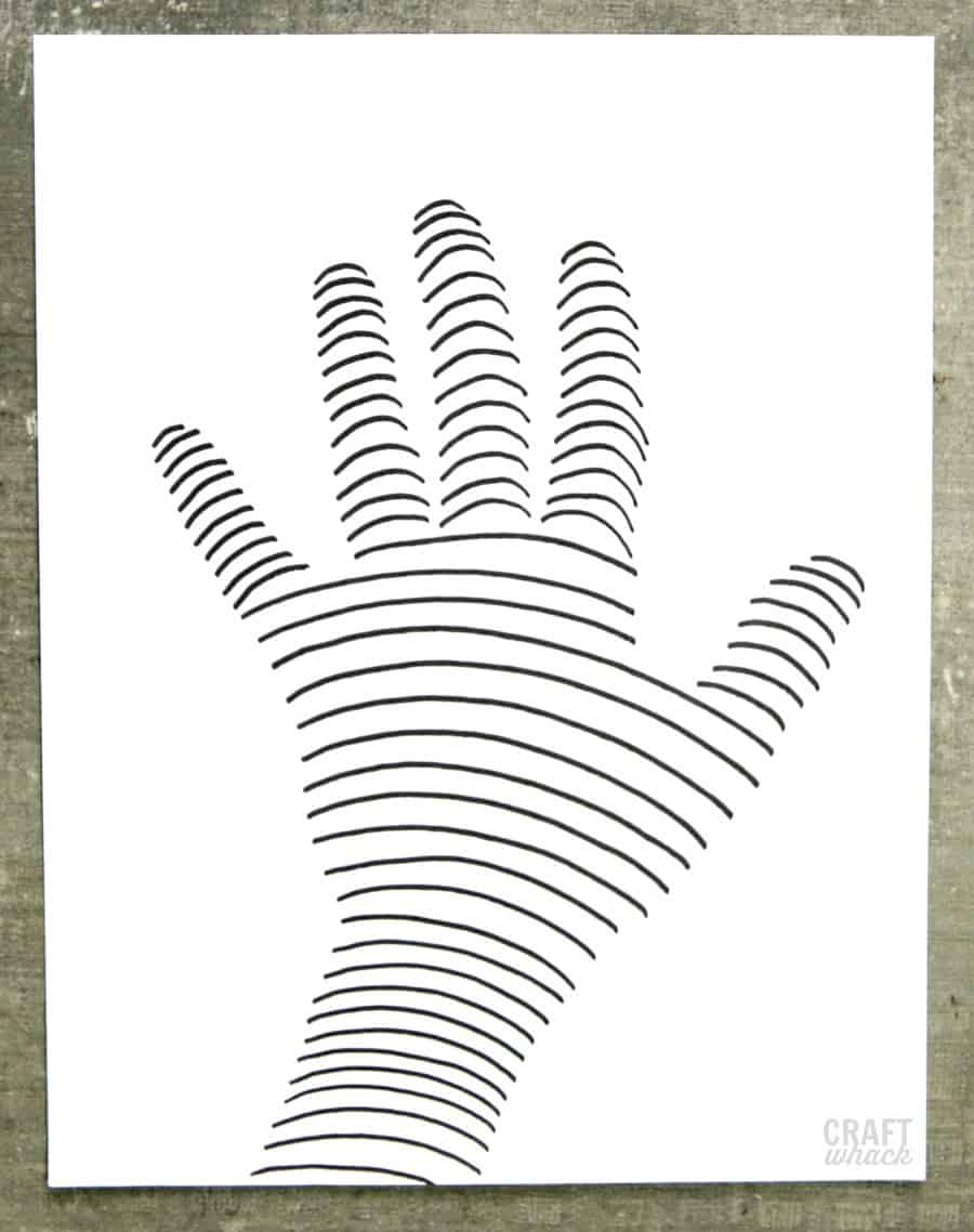 line drawn hand