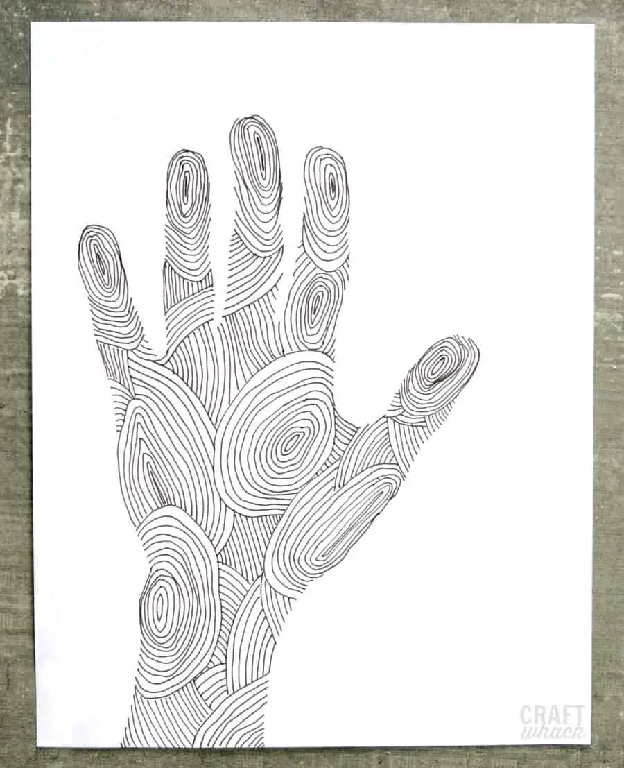 hand drawing with lines