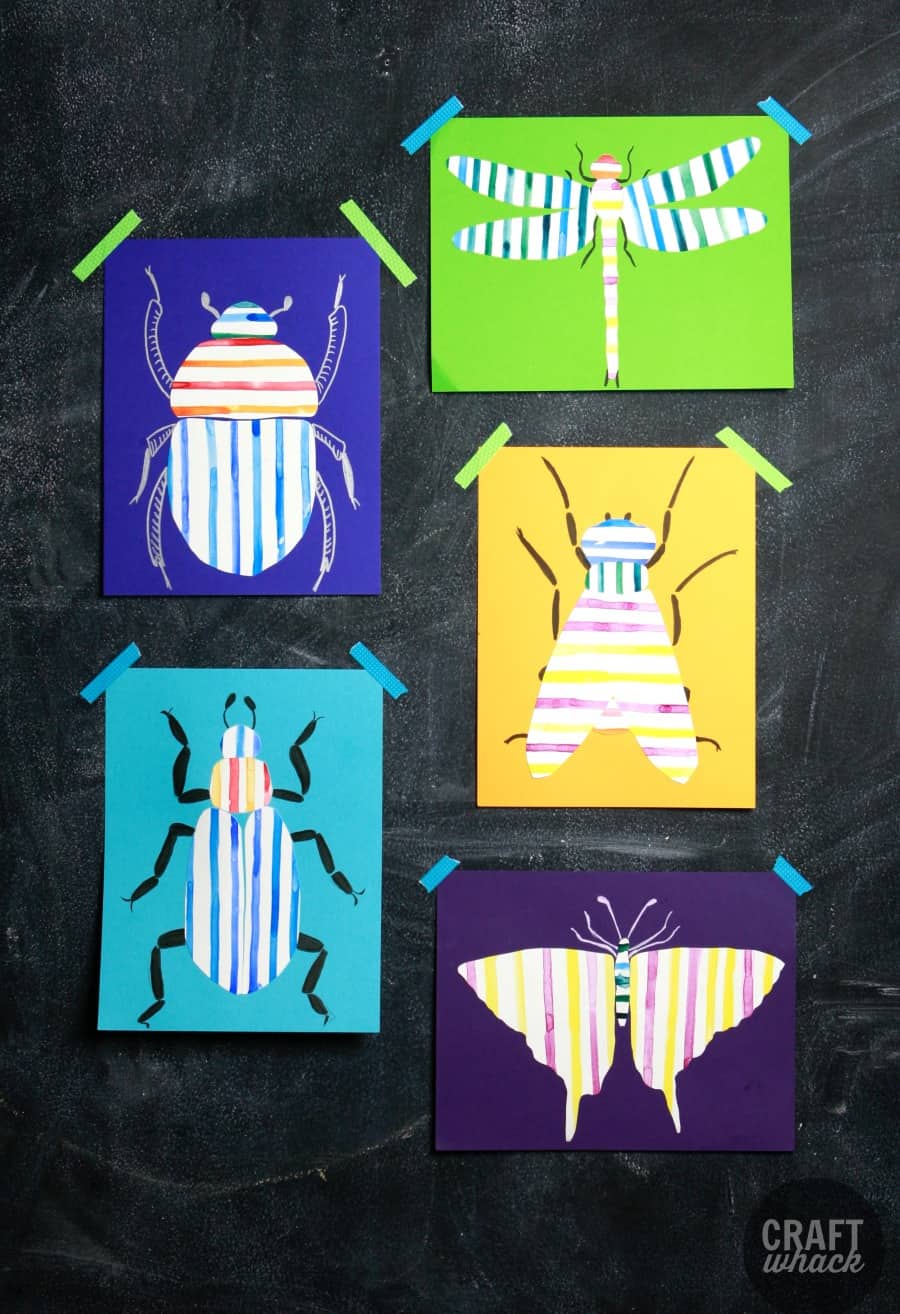 striped bugs art project