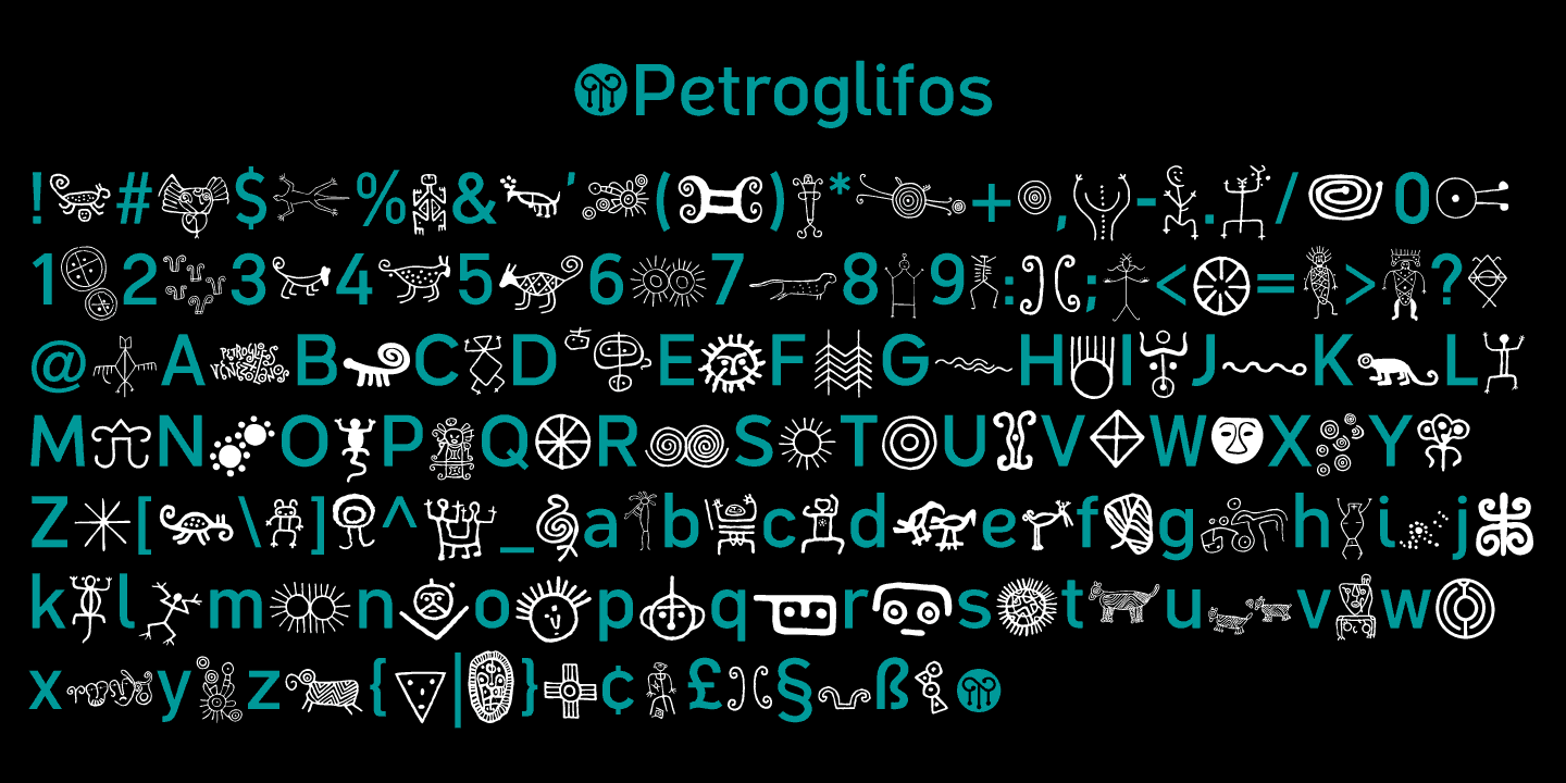 font of pre-Hispanic petroglyphs