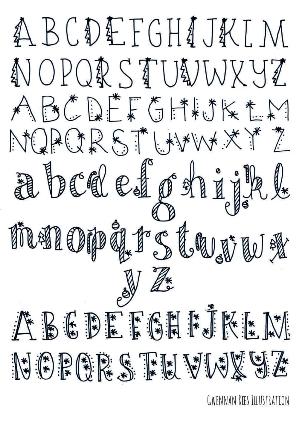 alphabet doodle