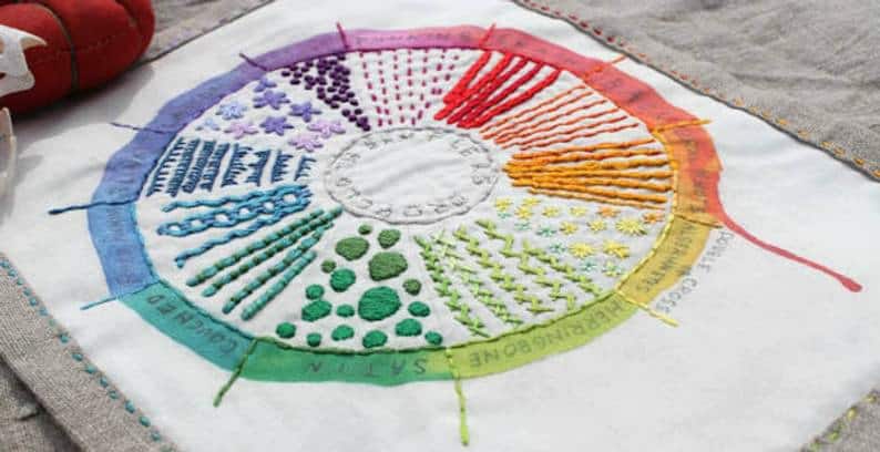 stitched color wheel 