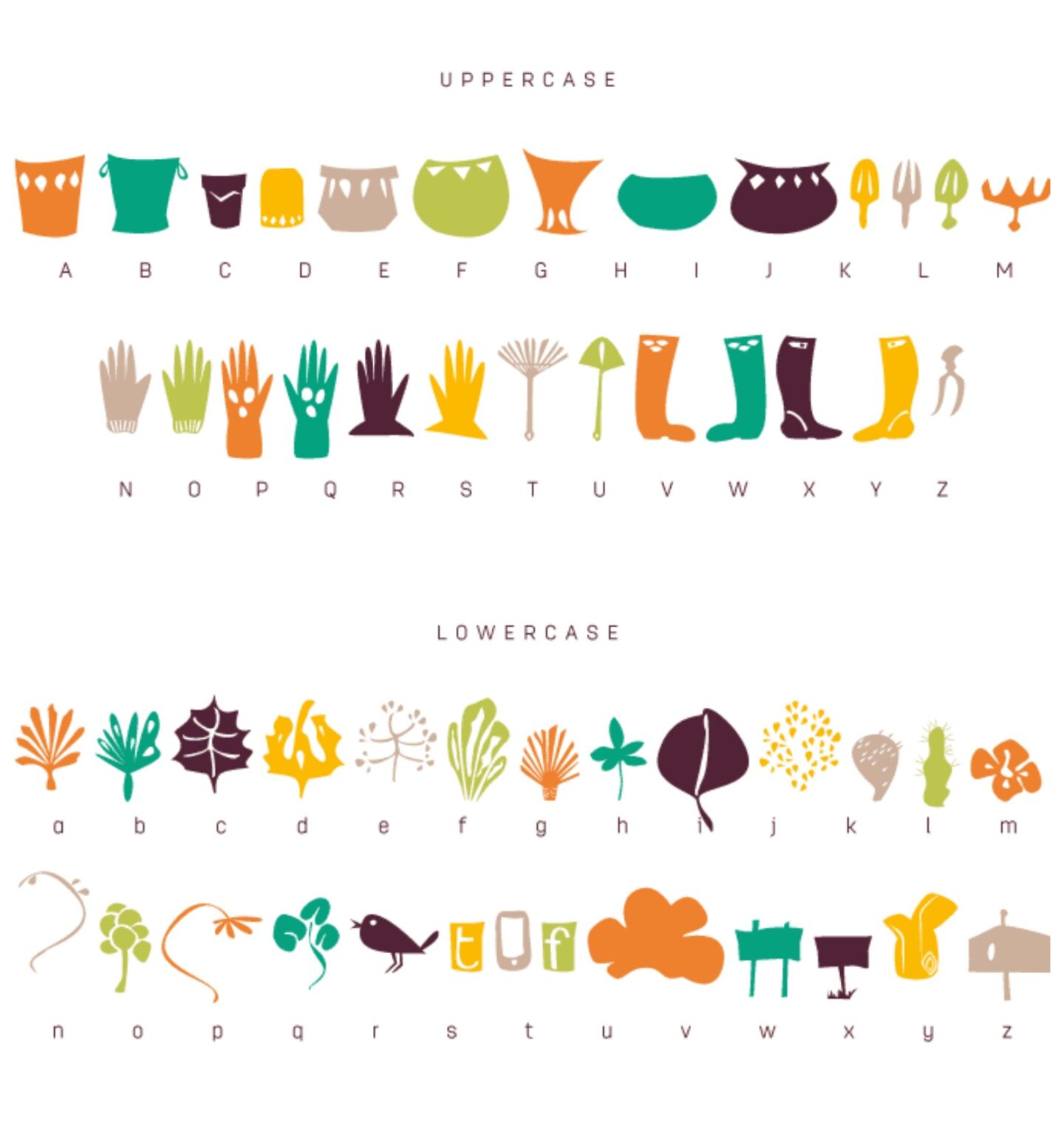 Gardening dingbats font