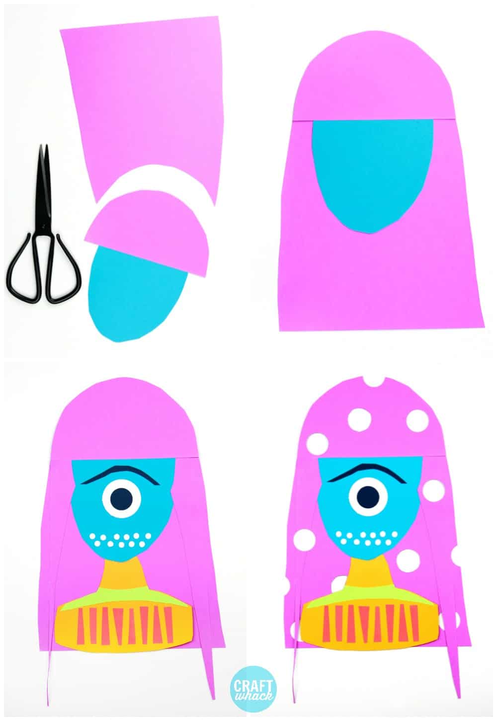 Fabulous Paper Face Haircut Craft · Craftwhack