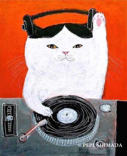 Pepe Shimada cat illustrtation