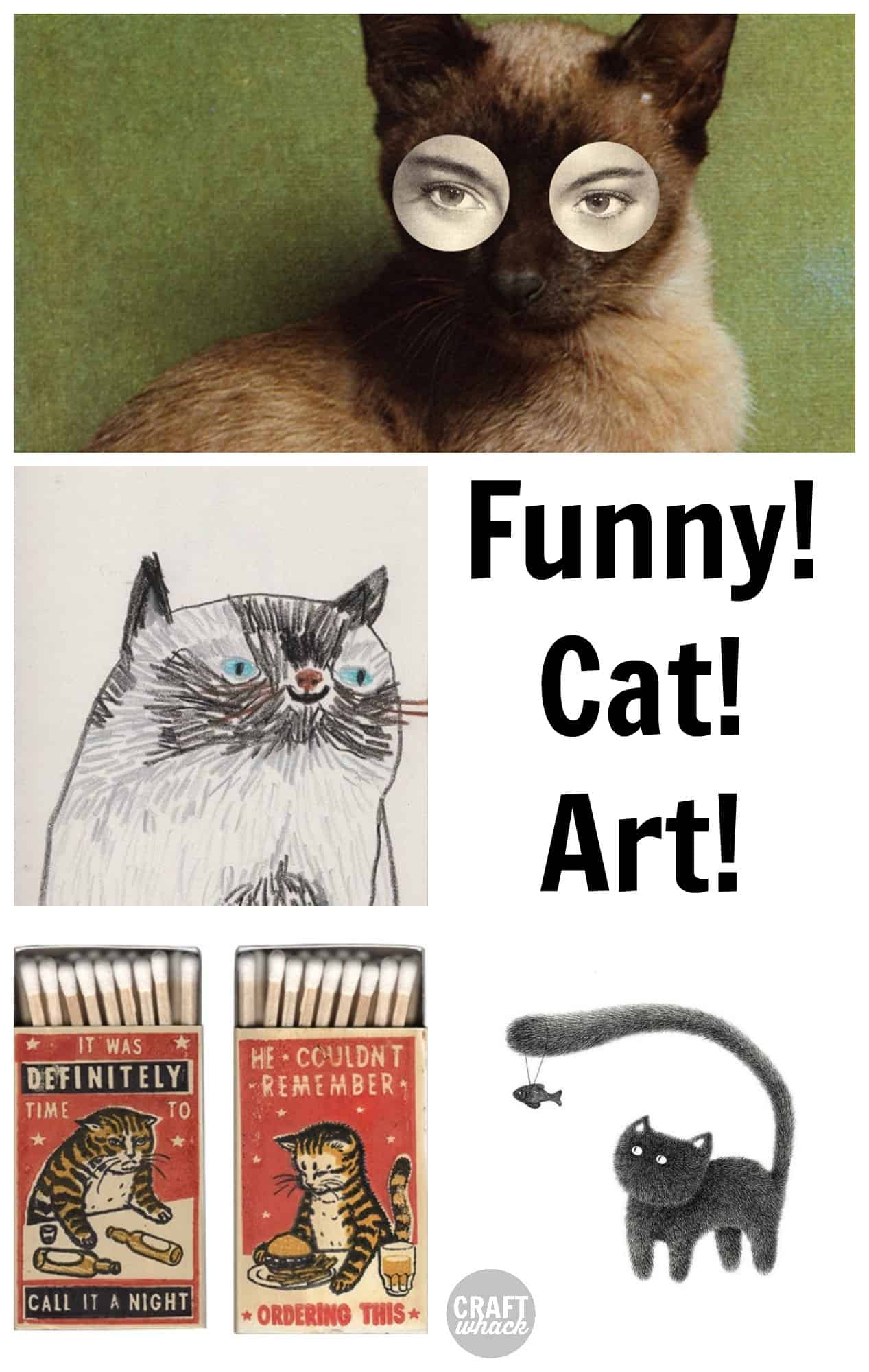 funny cat art