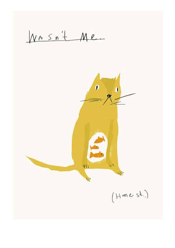 awesome cat illustration by Faye Moorehouse