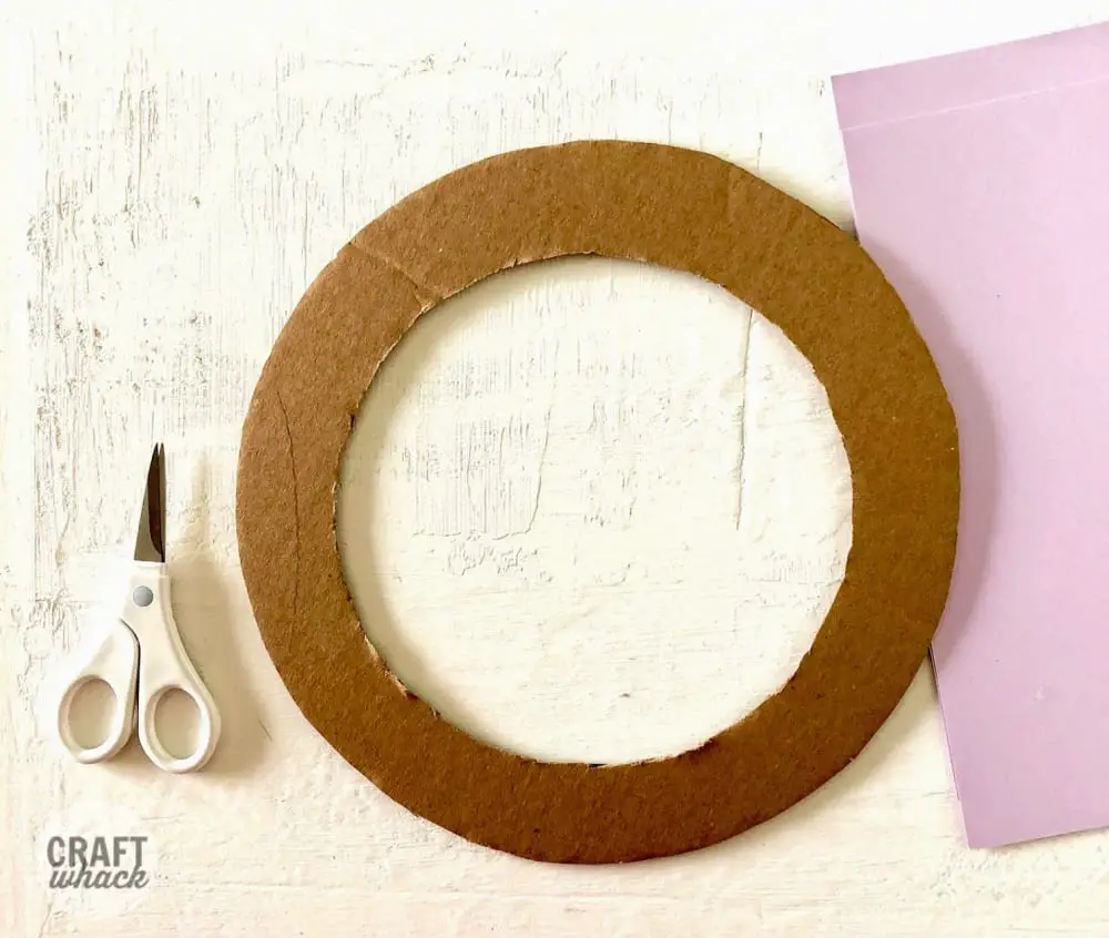 cardboard cut out wreath shape