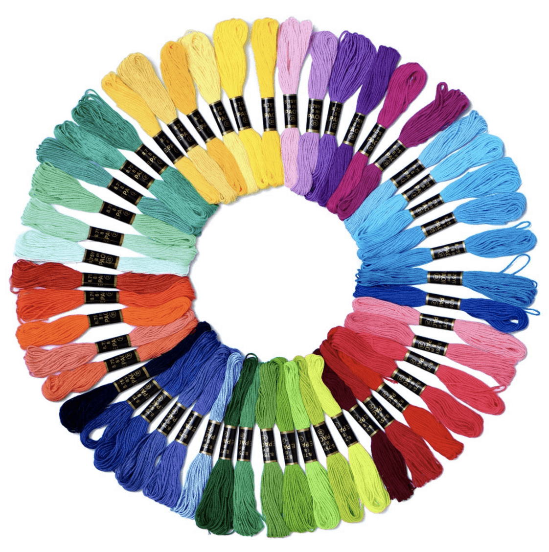 embroidery thread in colors