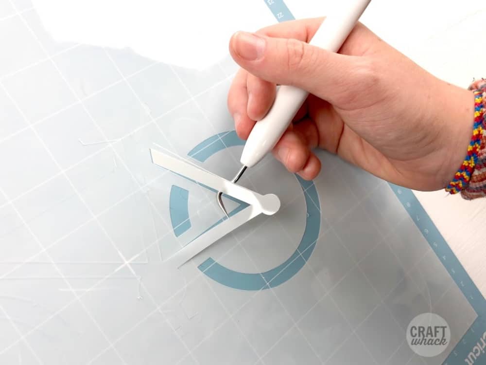 removing stencil cricut mat