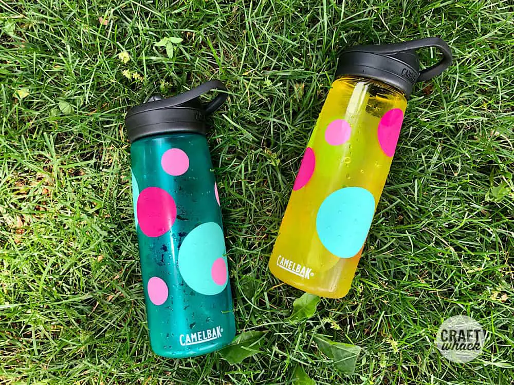 custom vinyl water bottles made with cricut