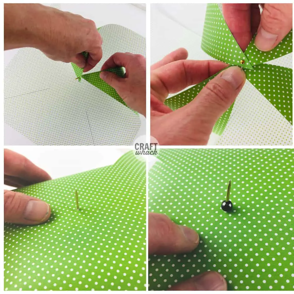 steps for making a paper pinwheel