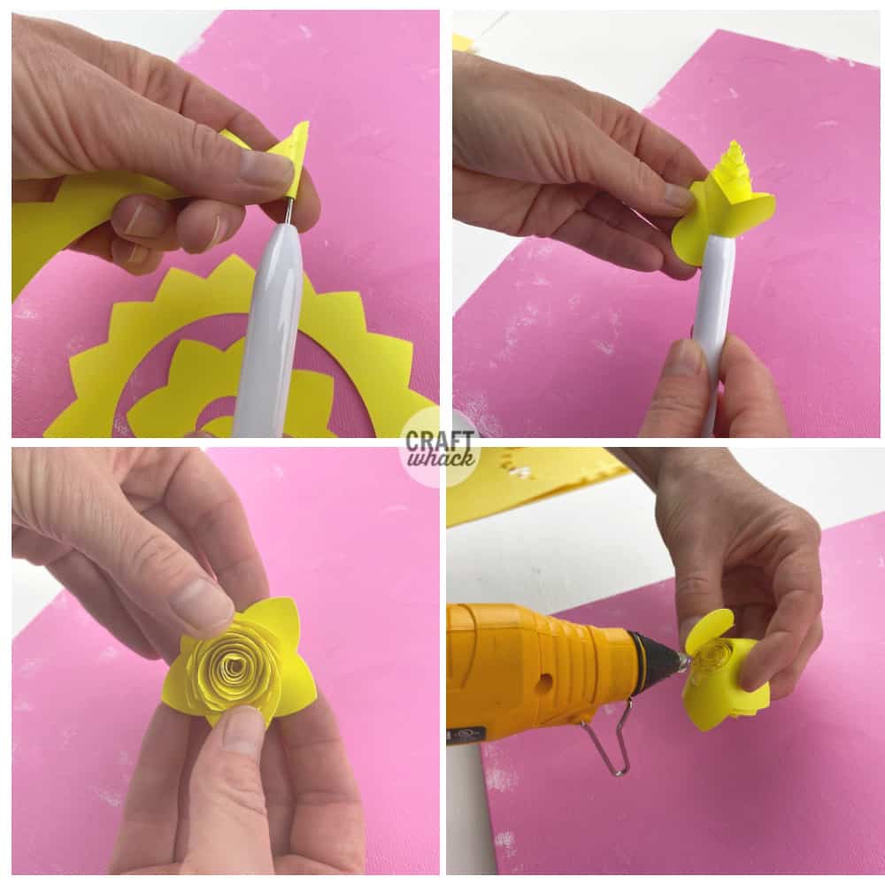 4 steps to making quilled flowers