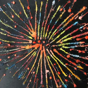 Salt Painting Fireworks · Craftwhack