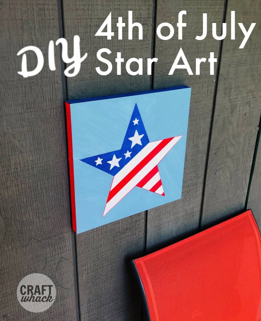 diy fourth of july tape resist painting