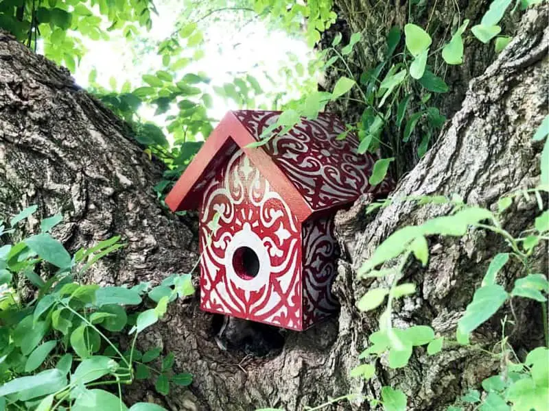 diy-stenciled-birdhouses