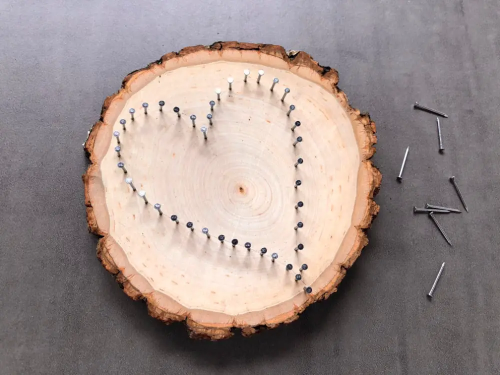 heart string art nails
