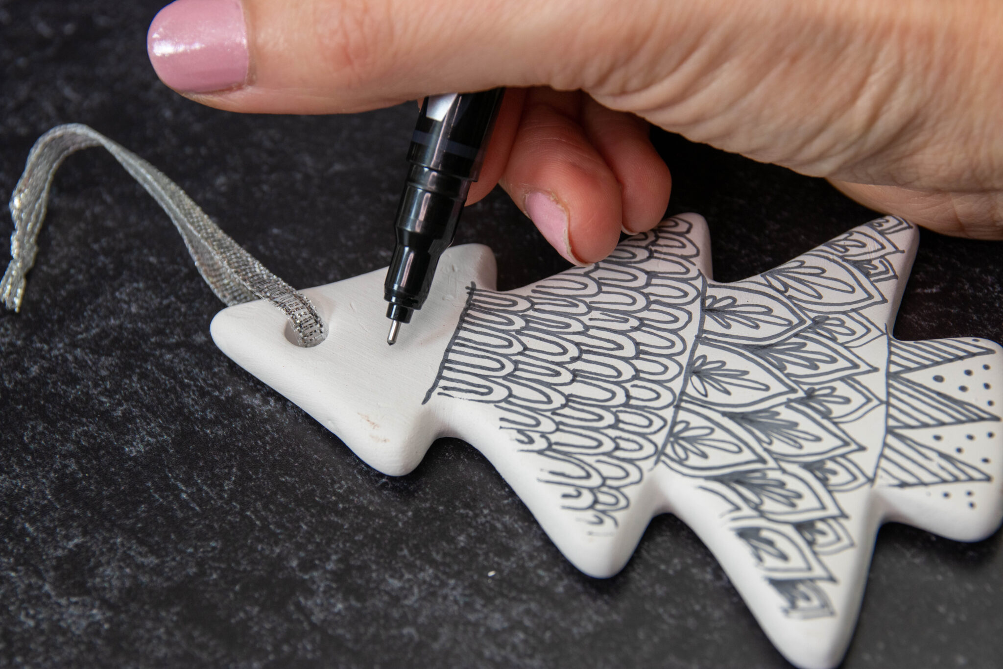 DIY Fun Homemade Zentangle Christmas Ornaments