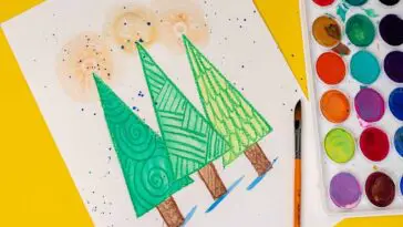 festive-christmas-tree-painting-using-resist-art