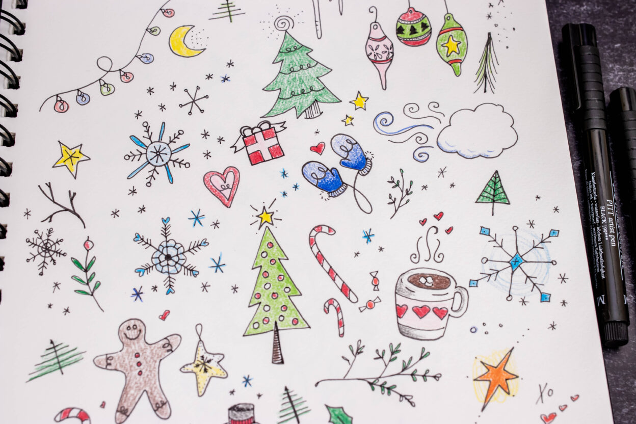 Fun and Easy Winter Doodle Art Designs · Craftwhack